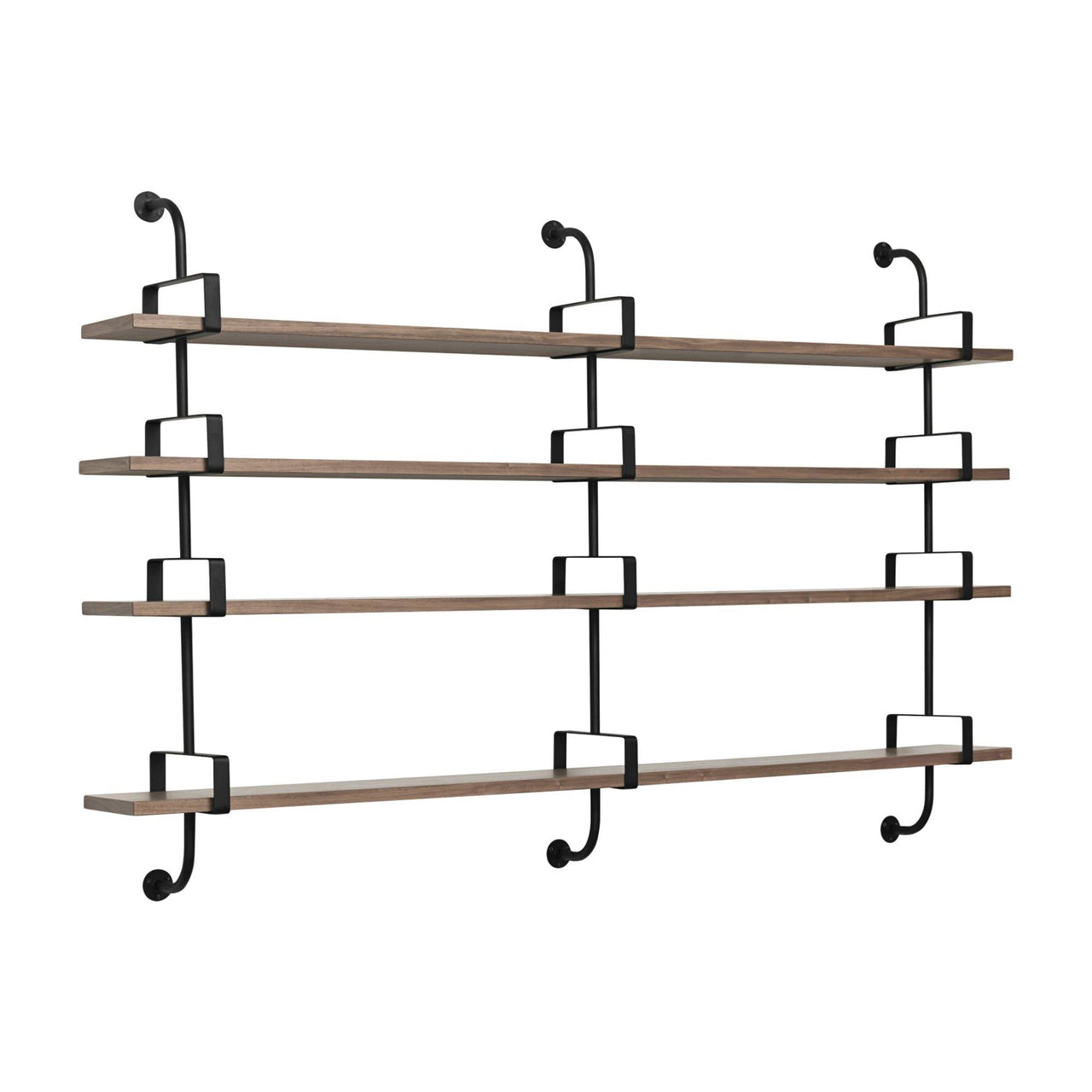 Demon Shelf: 3 Brackets + 4 Shelves + American Walnut
