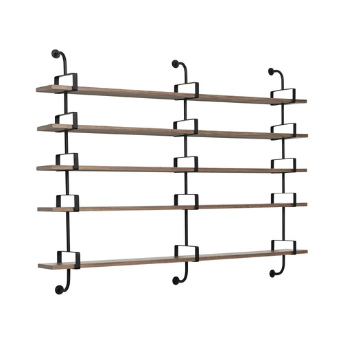 Demon Shelf: 3 Brackets + 5 Shelves + American Walnut