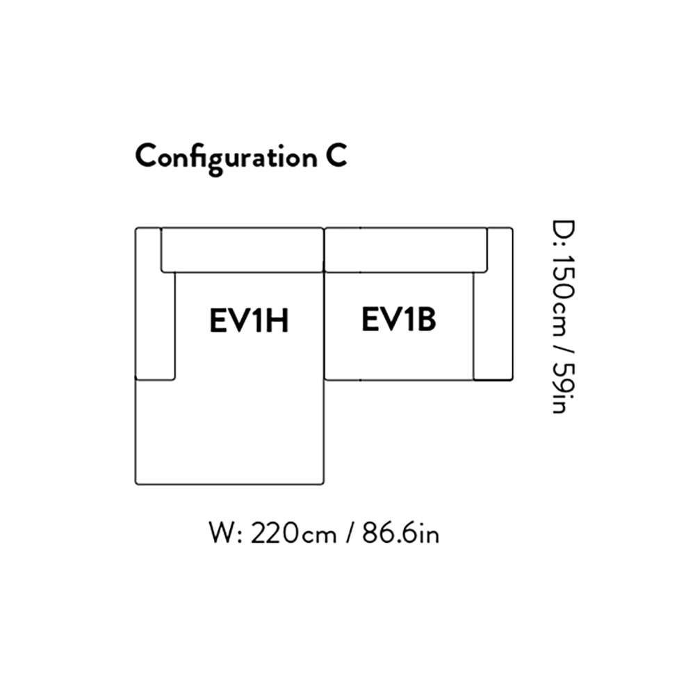 Develius Sofa: EV1 + Configuration C