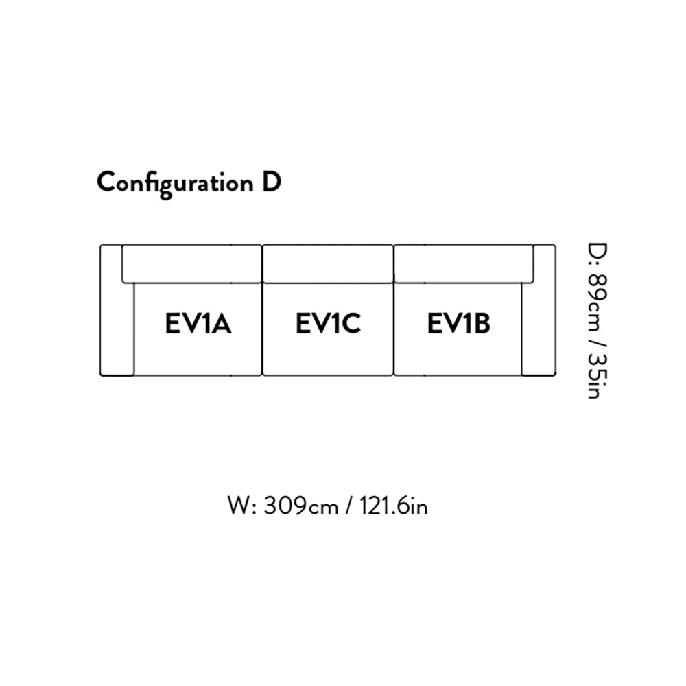 Develius Sofa: EV1 + Configuration D