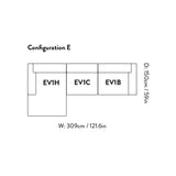 Develius Sofa: EV1 + Configuration E