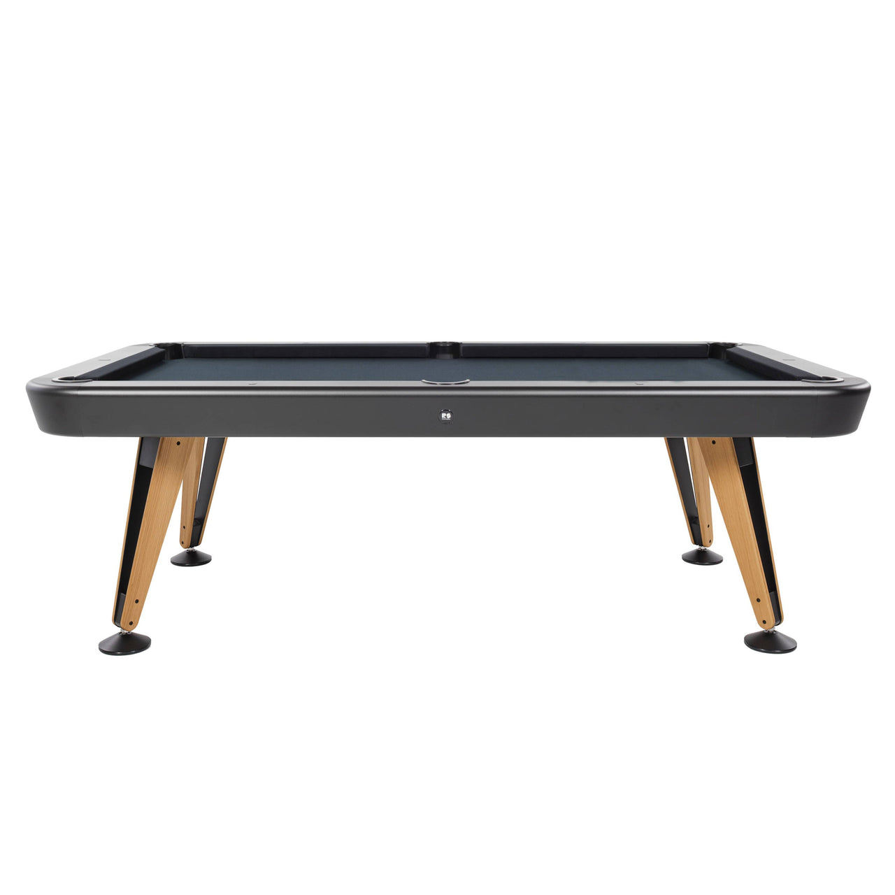 Diagonal Outdoor Pool Table: 8 Feet+  Black + Black