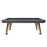 Diagonal Outdoor Pool Table: 8 Feet+  Black + Black