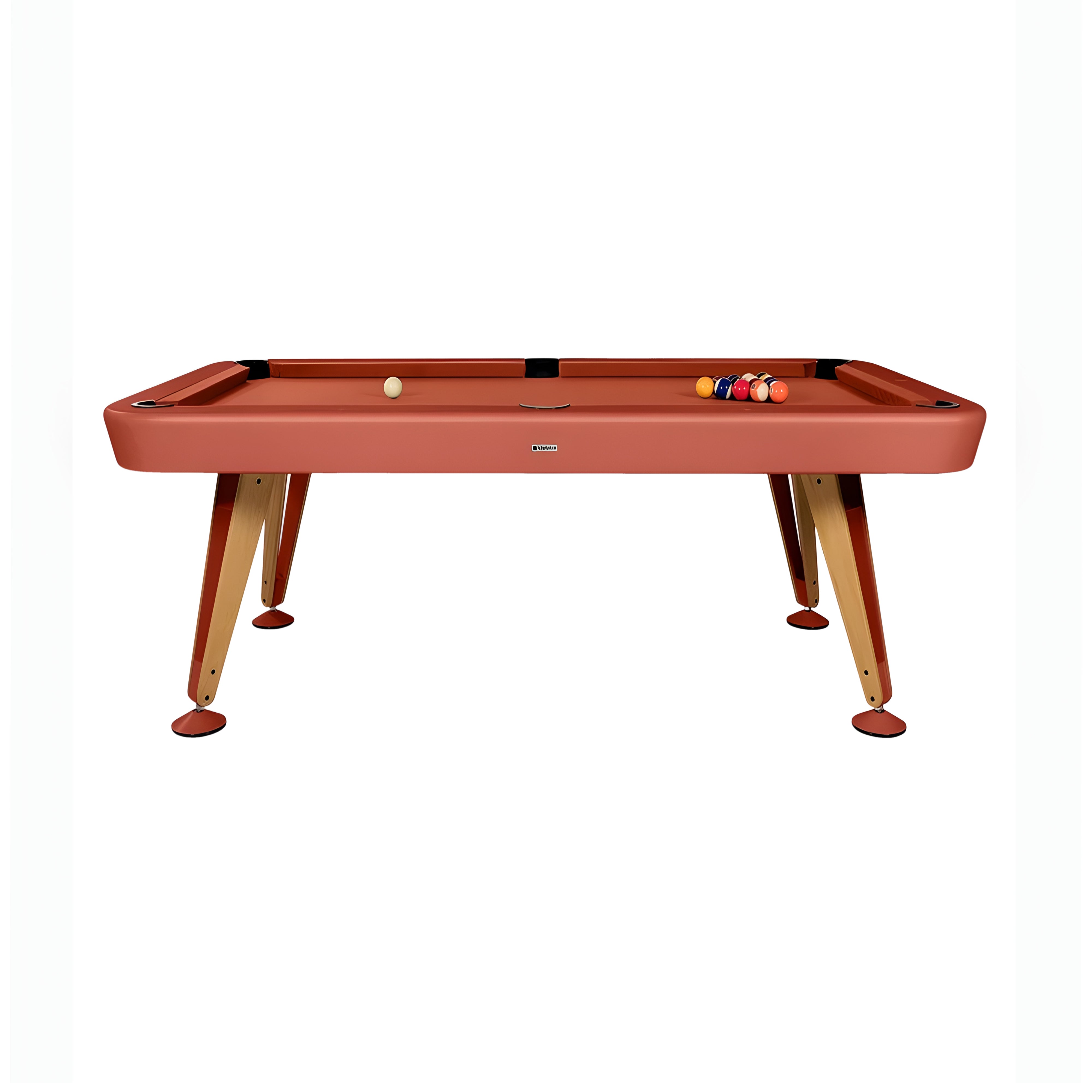 Diagonal Outdoor Pool Table: 6 Feet + Terracotta + Antelope