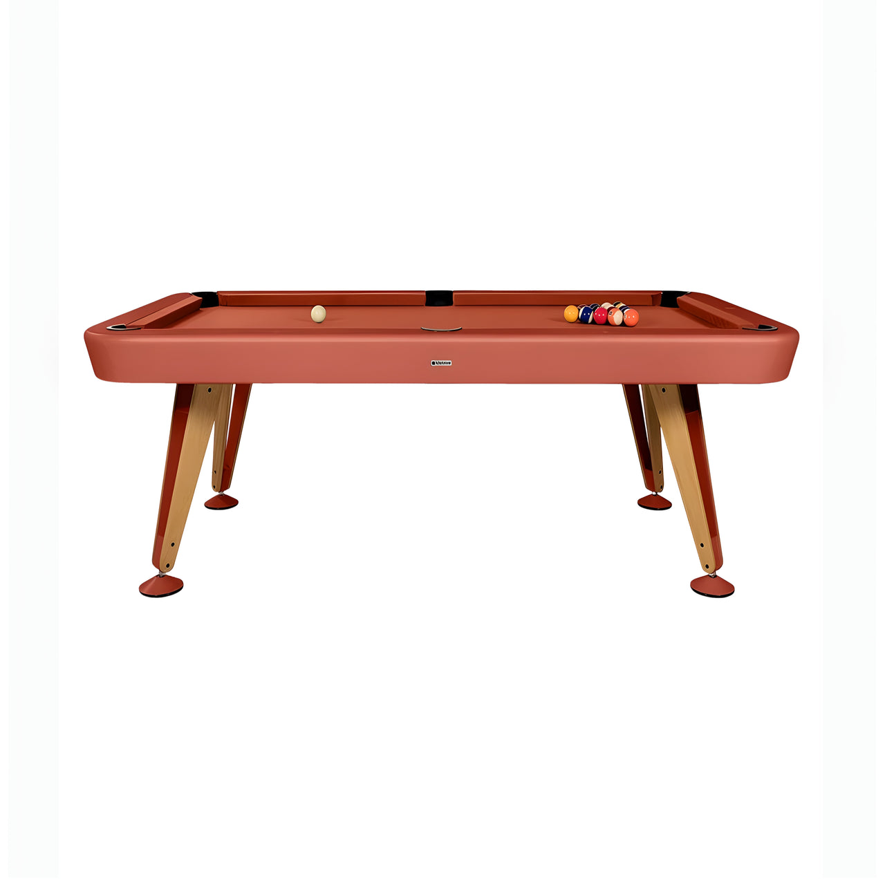 Diagonal Outdoor Pool Table: 6 Feet + Terracotta + Antelope