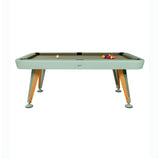 Diagonal Outdoor Pool Table: 6 Feet + Warm Sage + Celadon