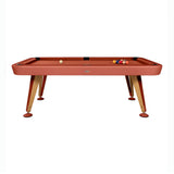 Diagonal Outdoor Pool Table: 7 Feet + Terracotta + Antelope