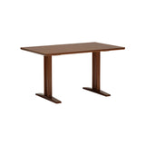 Dining Table T Base: Medium + Walnut