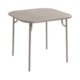 Week-End Square Dining Table with Slats: Dune