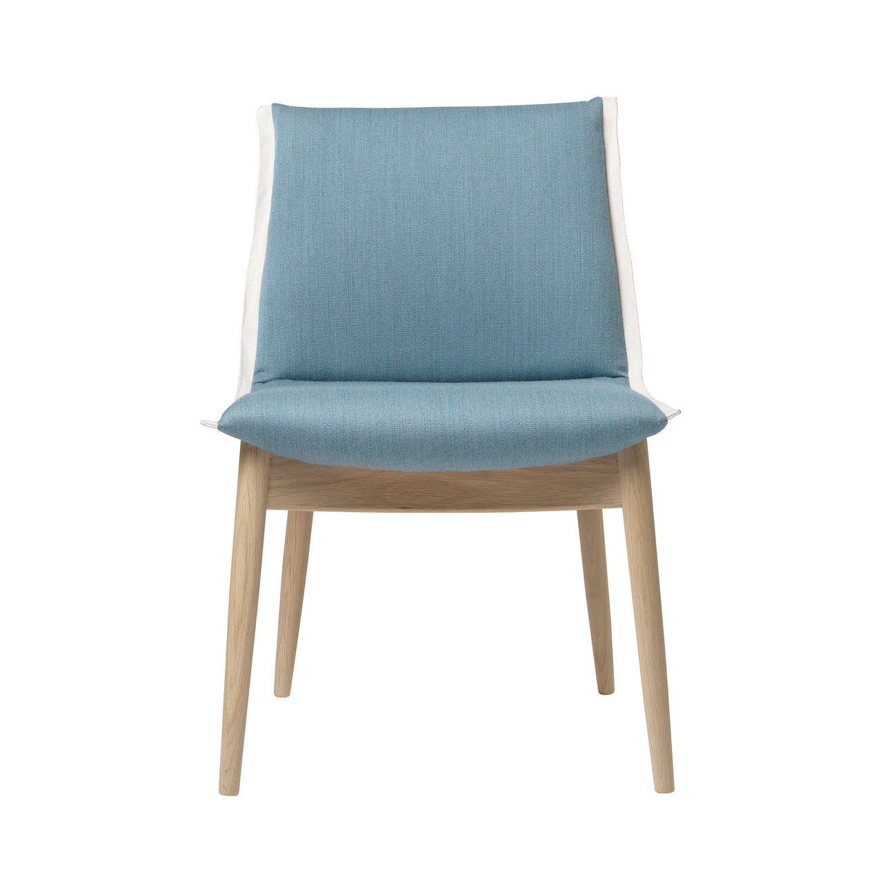 E004 Embrace Chair: White Edging Strip + White Oiled Oak