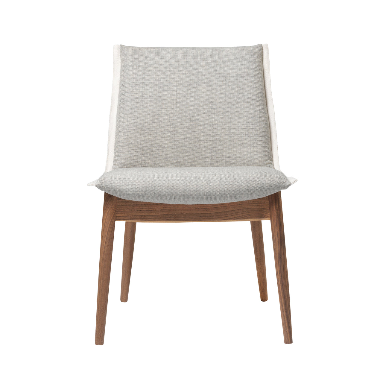 E004 Embrace Chair: White Edging Strip + Oiled Walnut