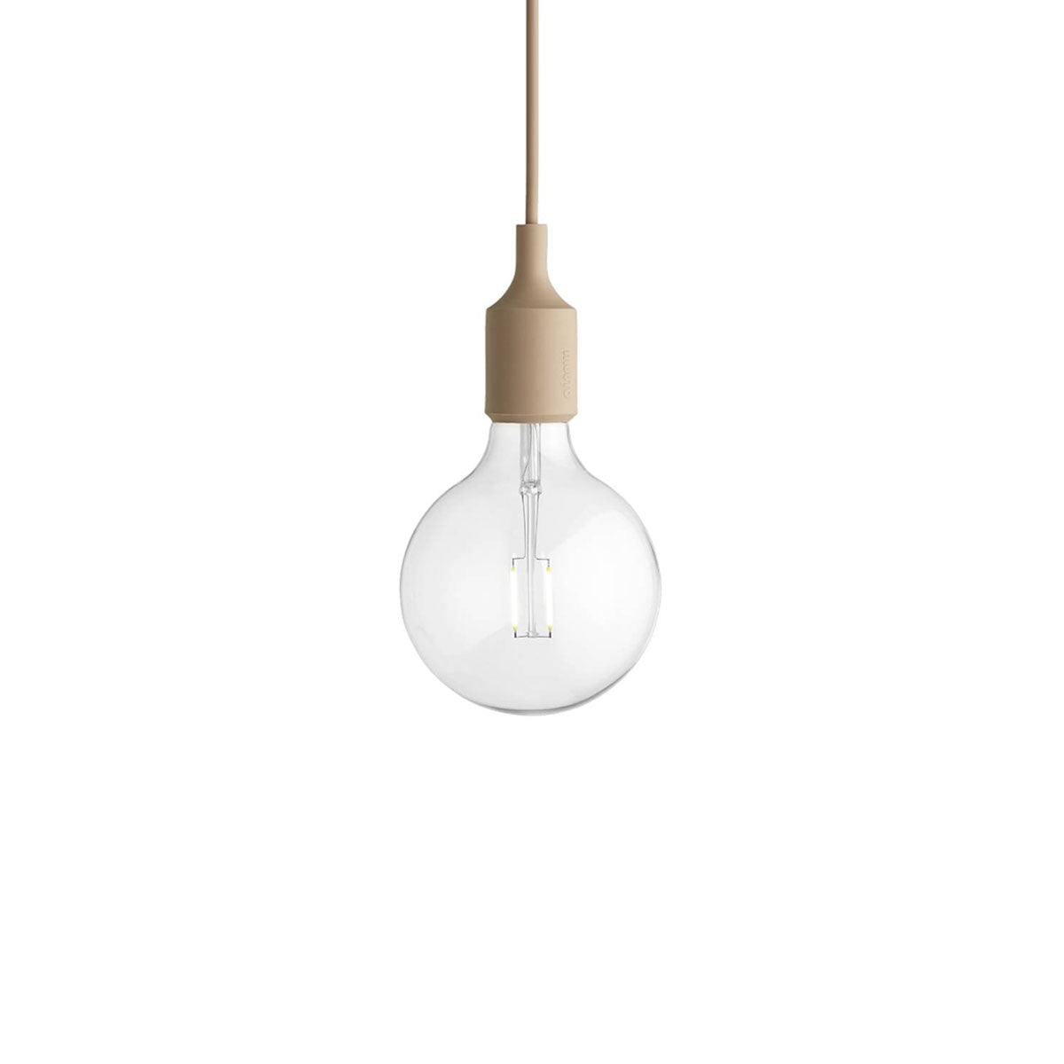 E27 Pendant Lamp: Beige-Rose