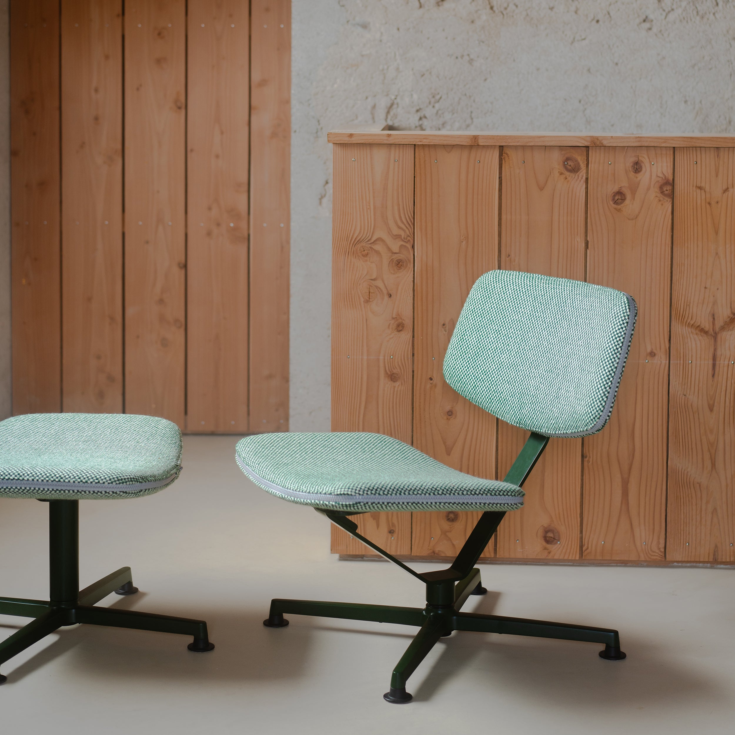 Arba Lounge Chair + Ottoman: Upholstered