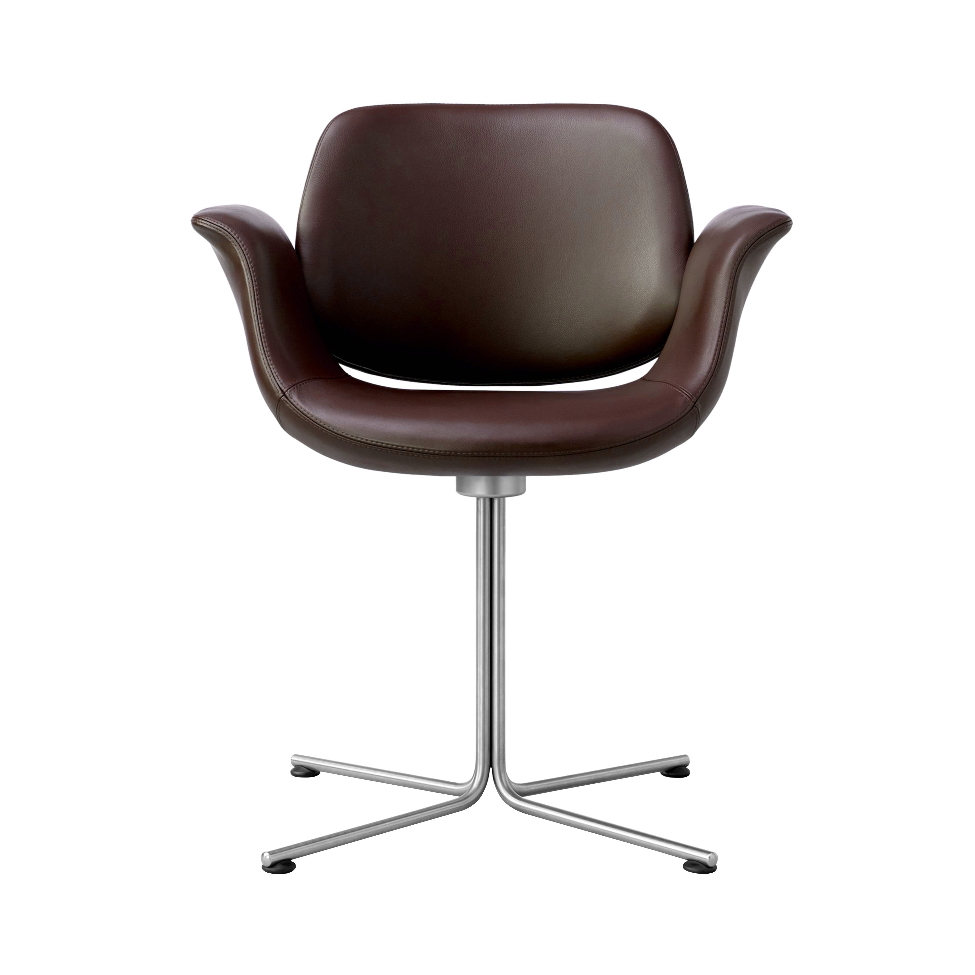 Flamingo Chair with Swivel Base: Brushed Stainless