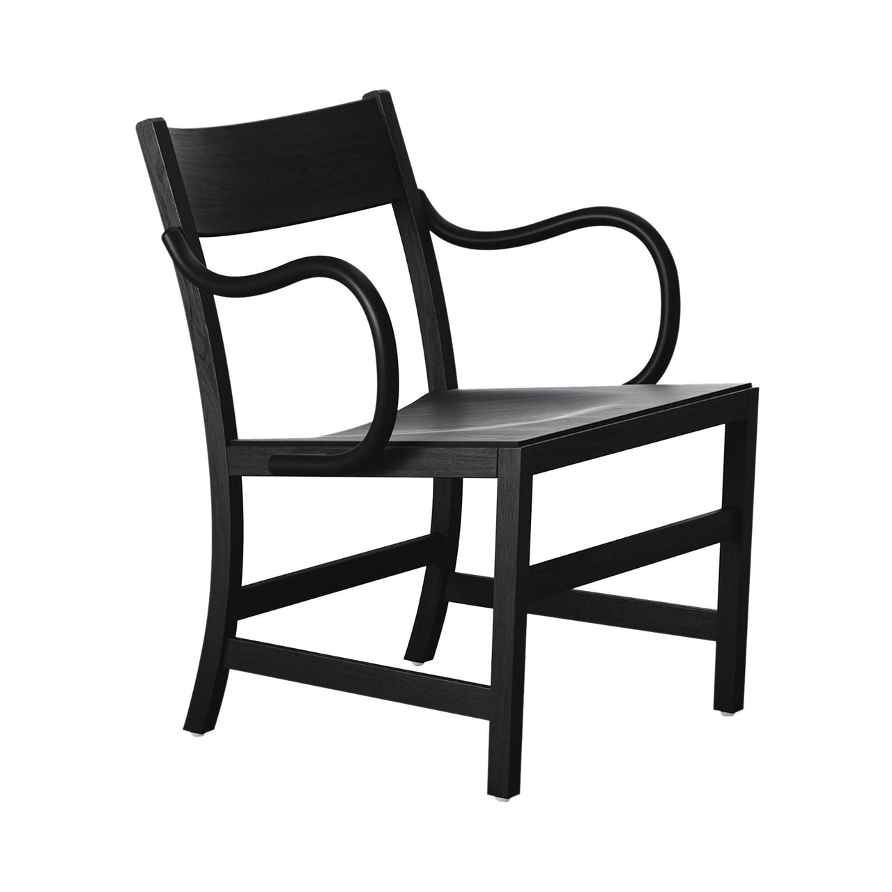 Waiter XL Easy Chair: Black Stained Beech