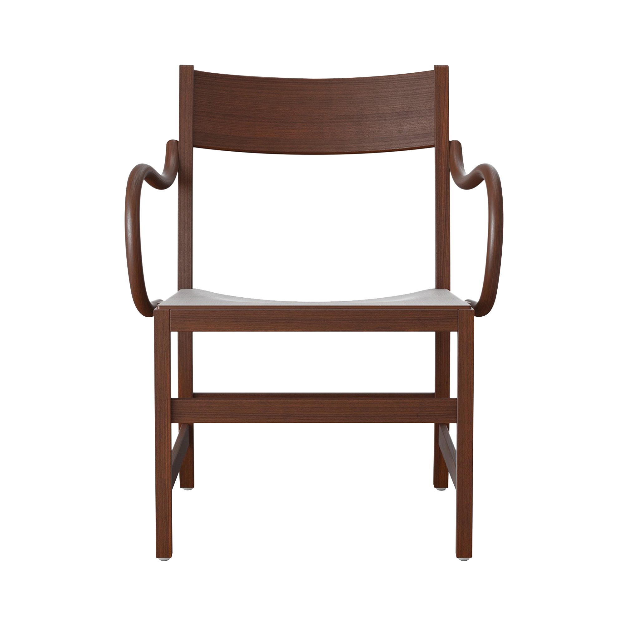 Waiter XL Easy Chair: Walnut Stained Beech