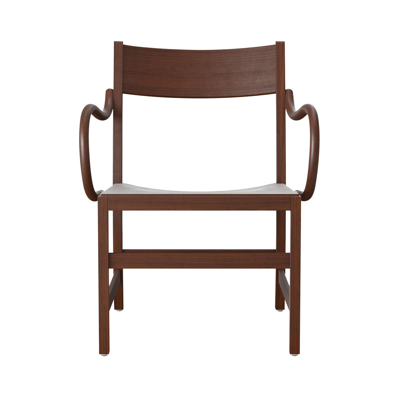 Waiter XL Easy Chair: Walnut Stained Beech