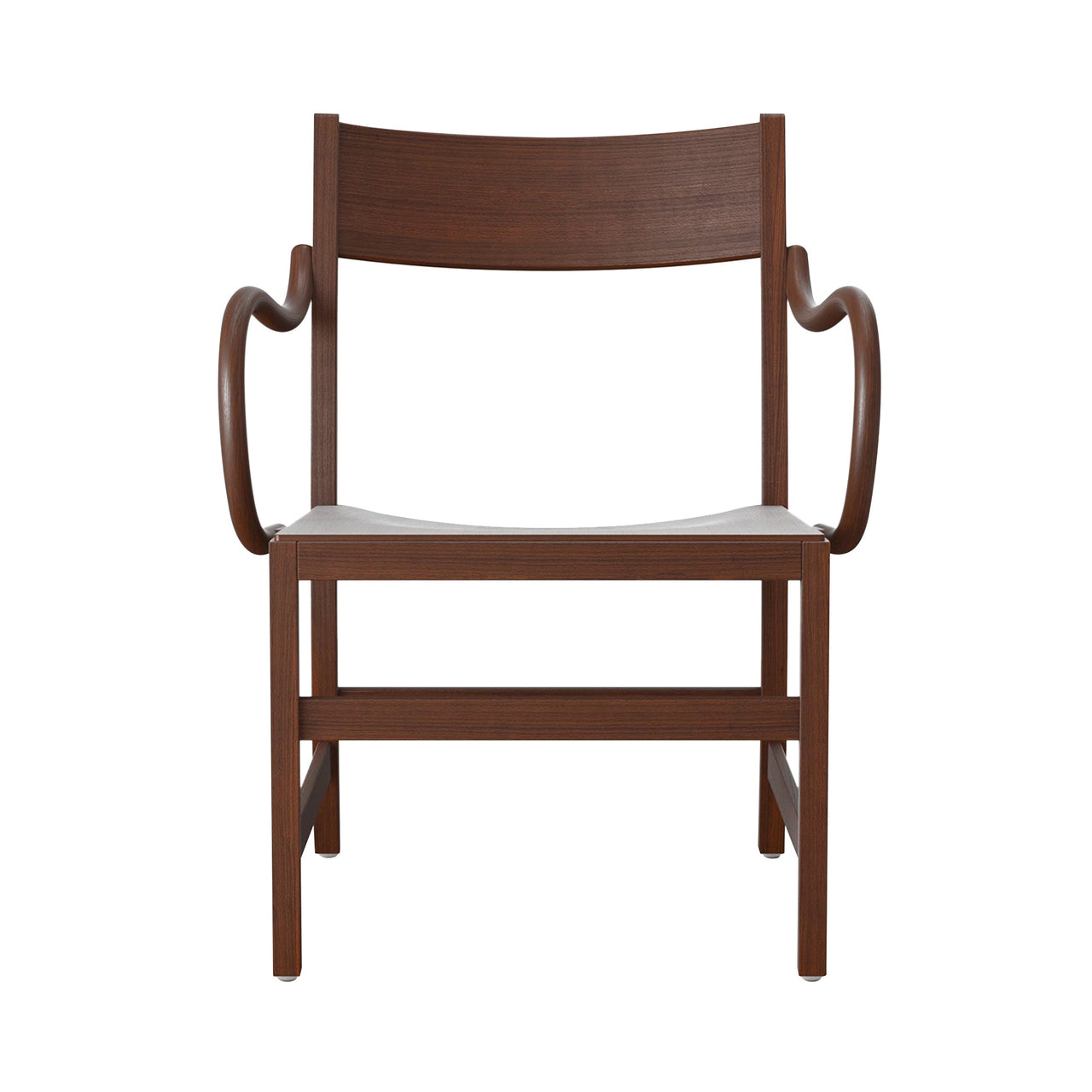 Waiter XL Easy Chair: Walnut Stained Beech