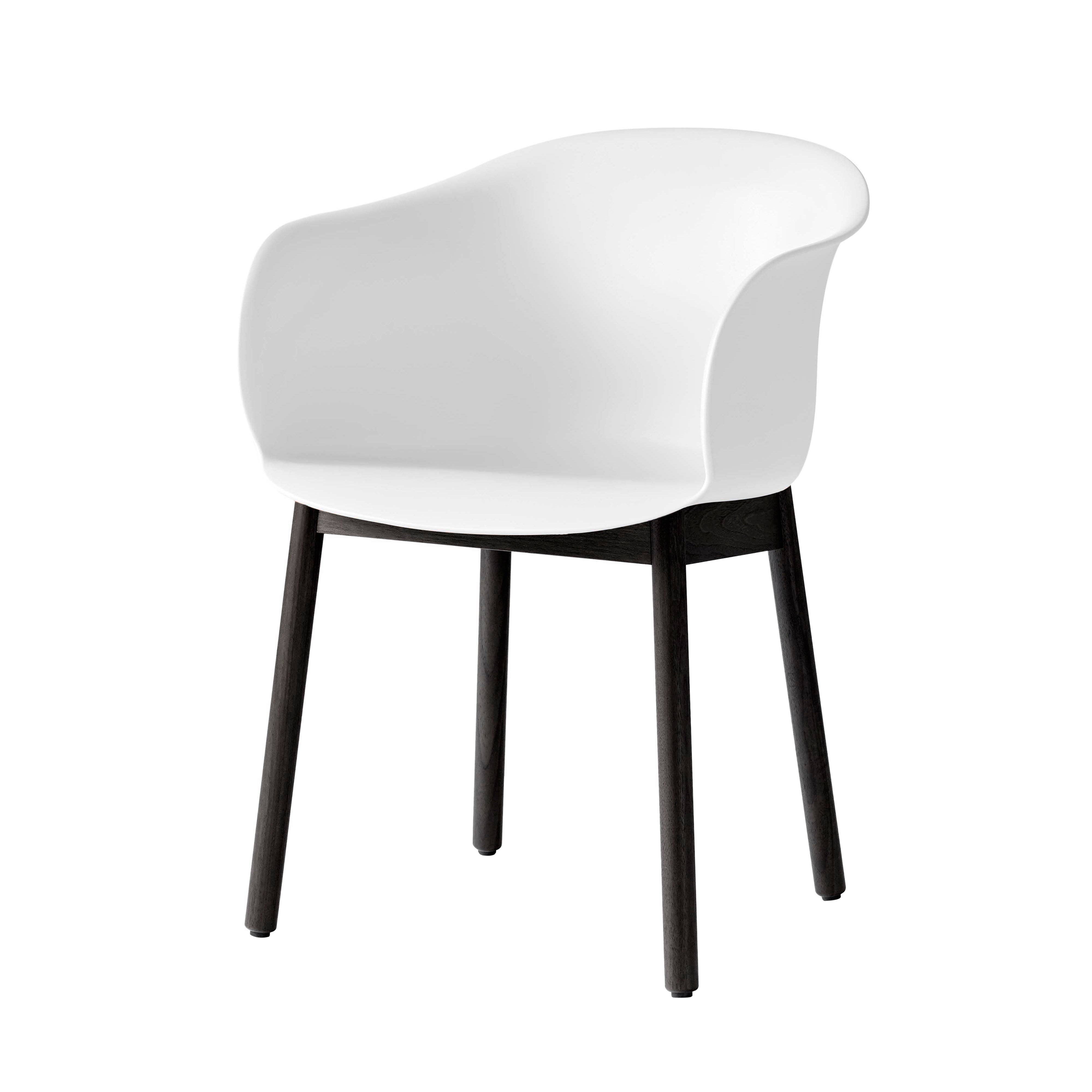 Elefy Chair JH30: White + Black Lacquered Oak