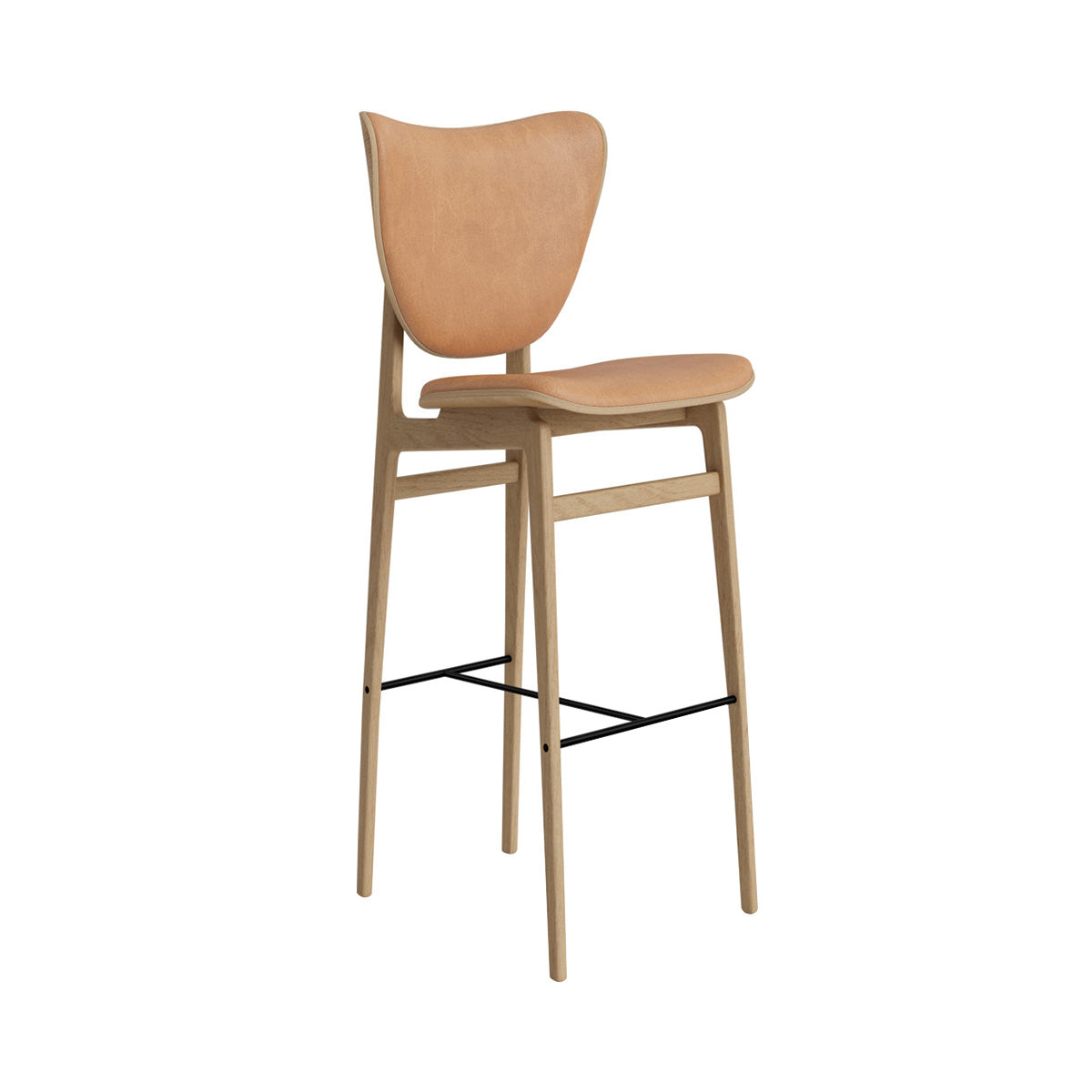Elephant Bar + Counter Chair: Front Upholstered + Bar + Natural Oak