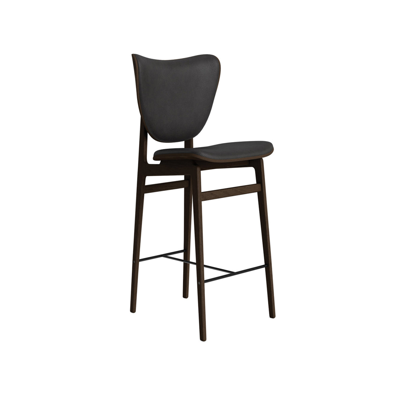 Elephant Bar + Counter Chair: Full Upholstered + Counter + Dark Smoked Oak