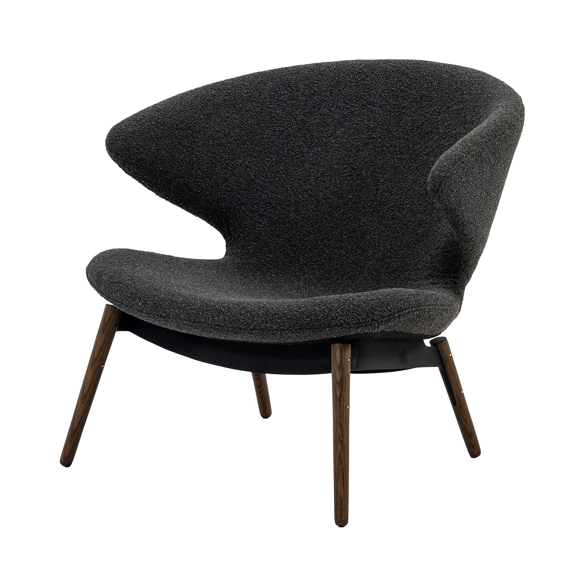 Ella Lounge Chair: Composite + Oak + Boucle Chalk