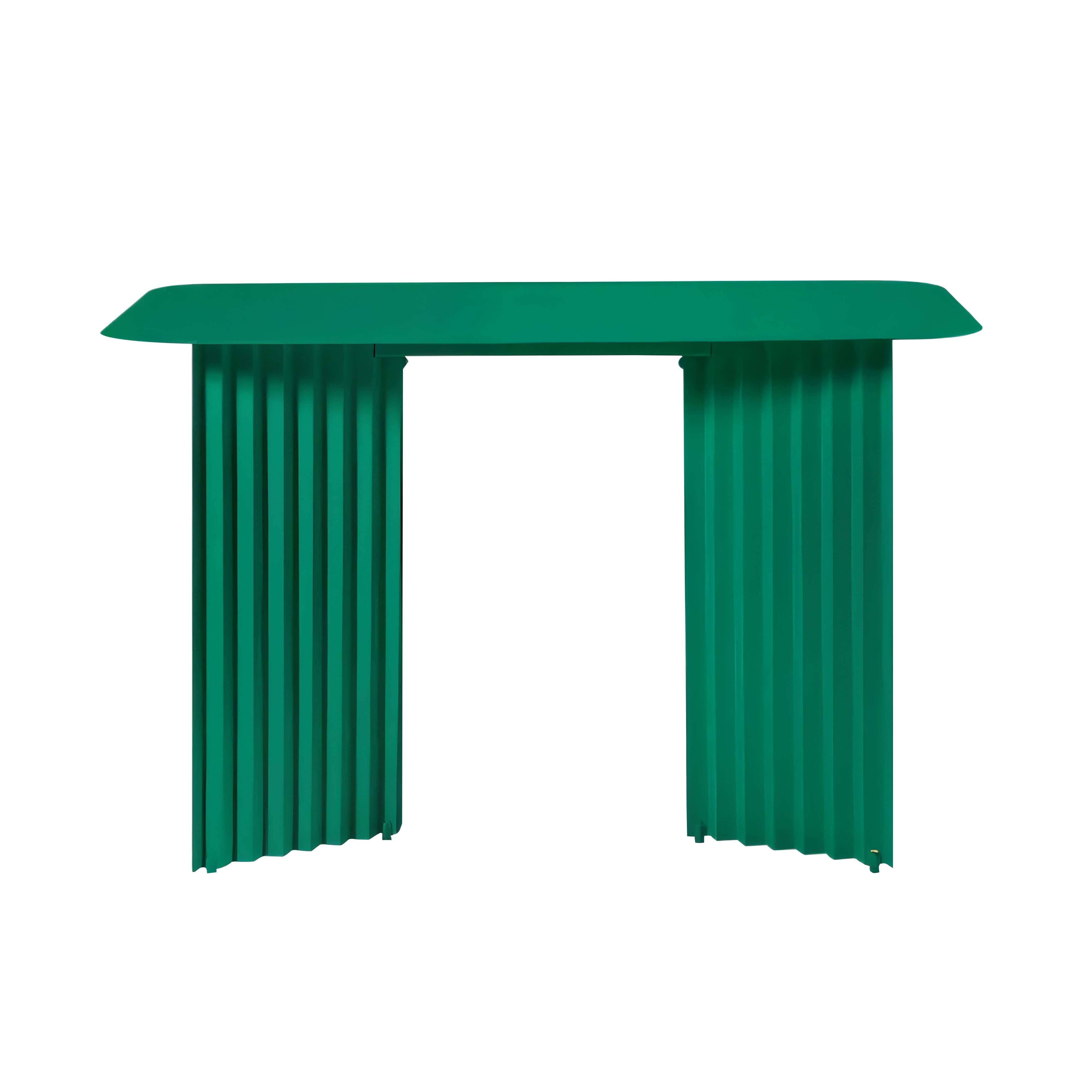 Plec Desk: Steel + Emerald Green