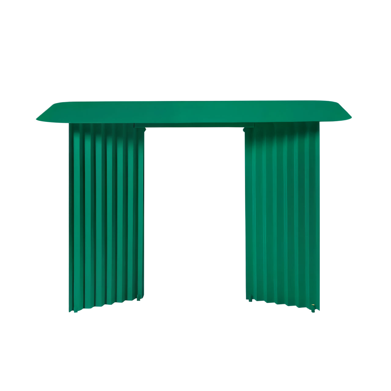 Plec Desk: Steel + Emerald Green