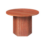 Epic Round Coffee Table: Travertine + Small - 23.6