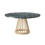 Fan Table: Pebble Marble + Large - 35.4