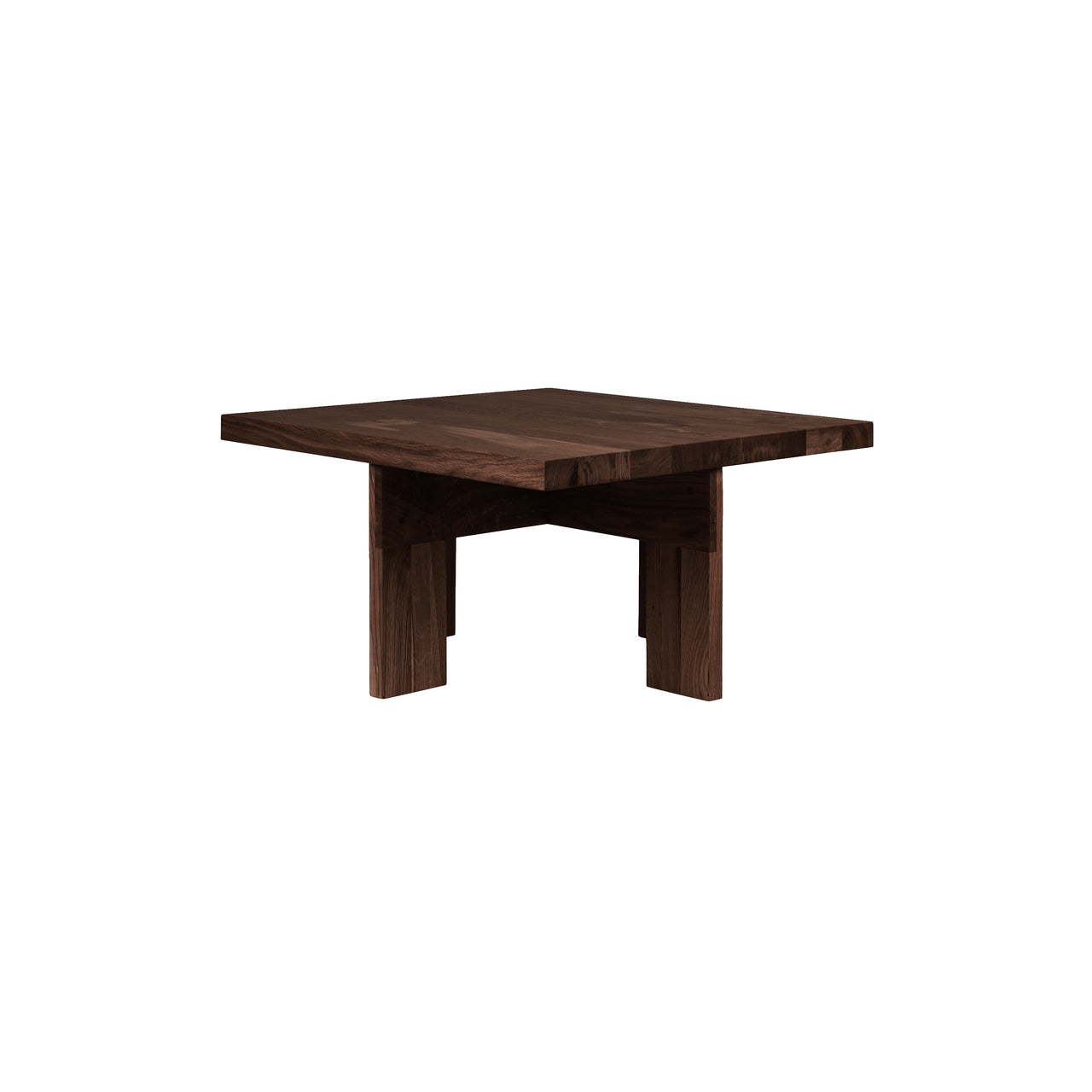 Farmhouse Coffee Table: Square + Dark Oak