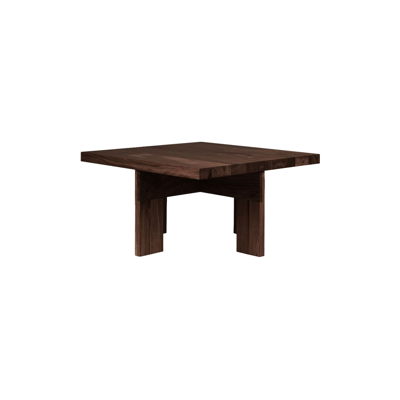 Farmhouse Coffee Table: Square + Dark Oak