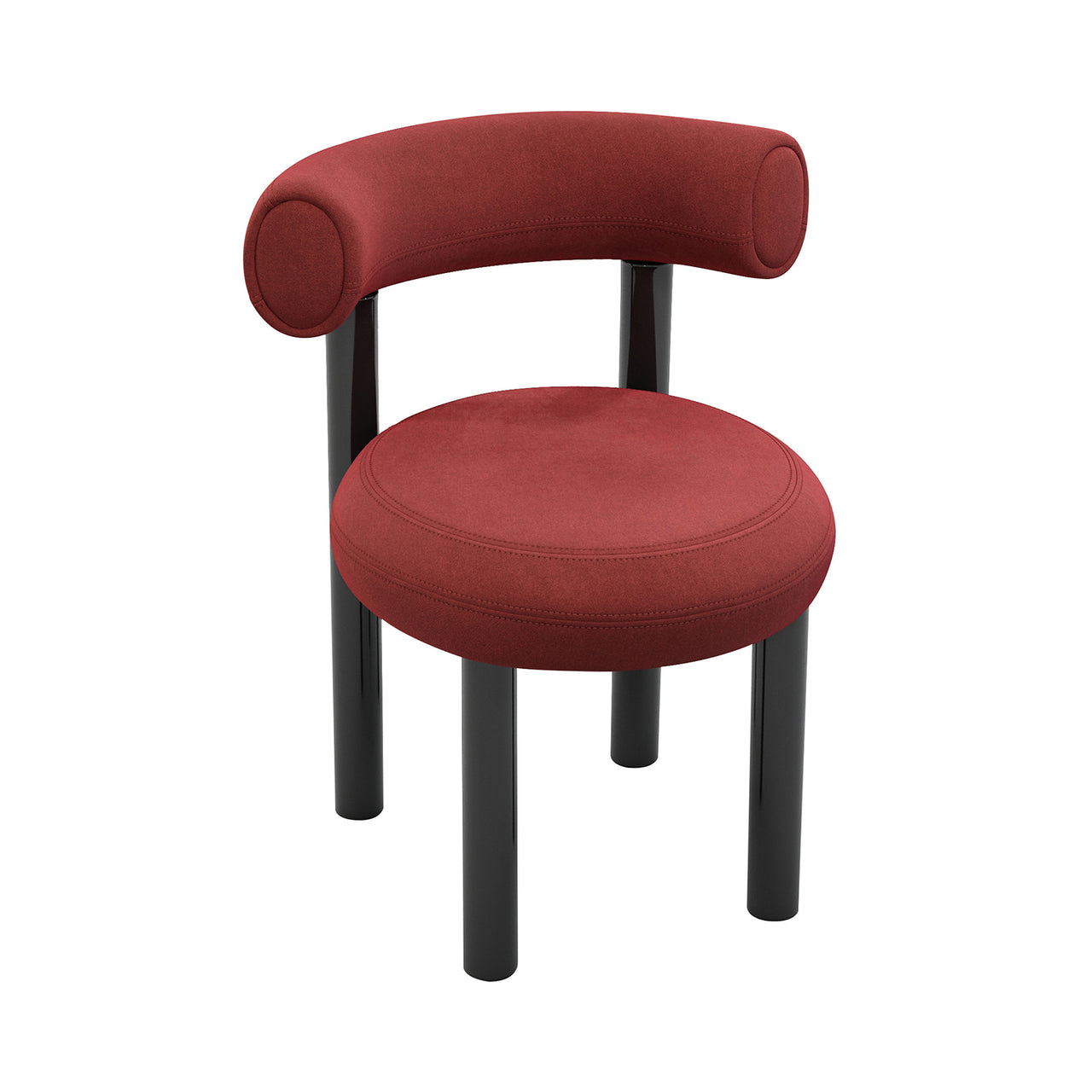Fat Dining Chair: Black Steel Base