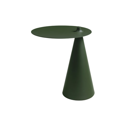 Fez Side Table: Oval + Olive Green