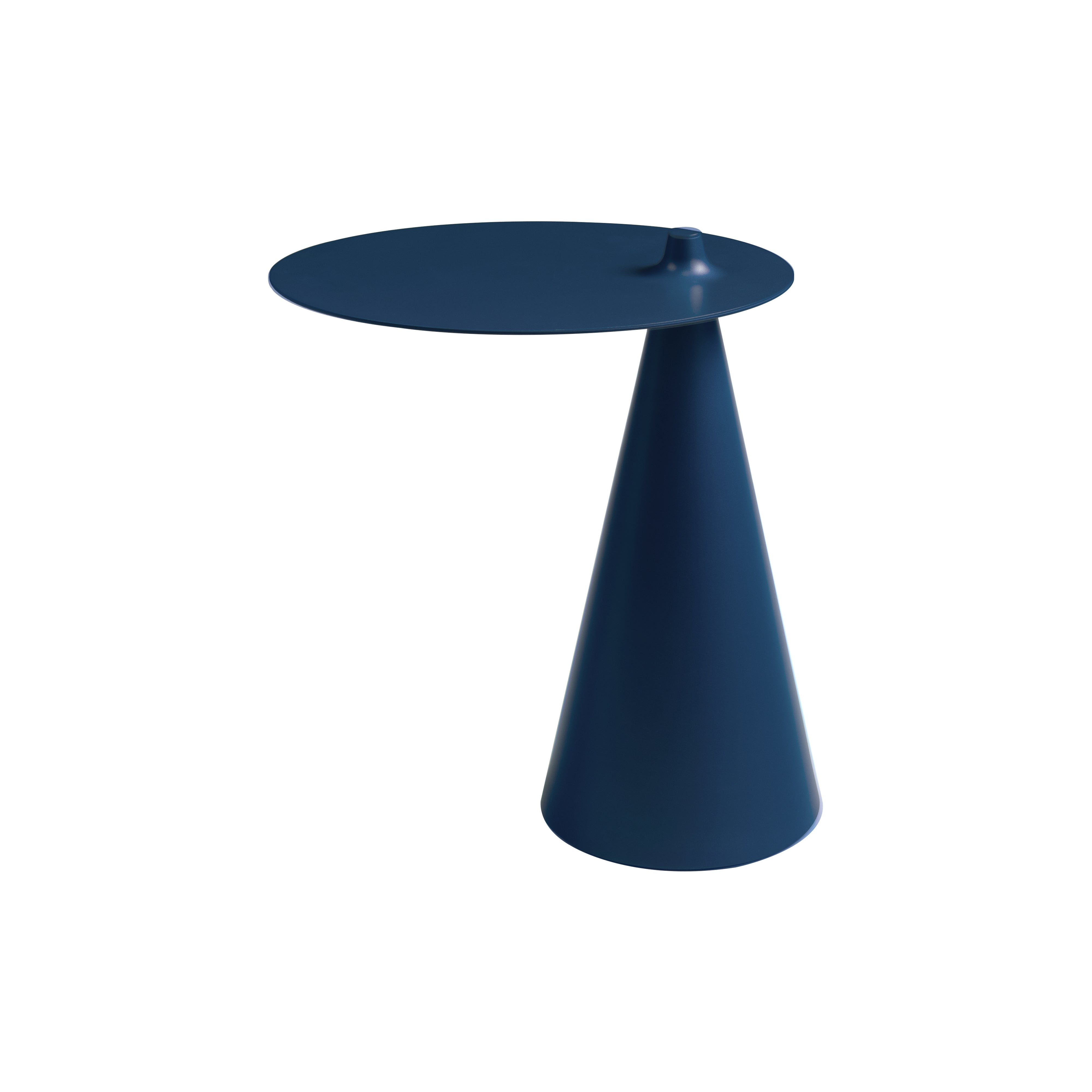 Fez Side Table: Oval + Strinking Blue