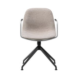 Eyes Swivel Armchair: Aluminum Base + Without Buttons + Black
