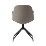 Eyes Swivel Armchair: Aluminum Base + Without Buttons + Black