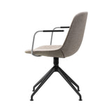 Eyes Swivel Armchair: Aluminum Base + Without Buttons + Black