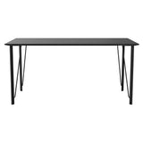 FH3605 Desk: Without Drawer + Black Ash + Black Steel