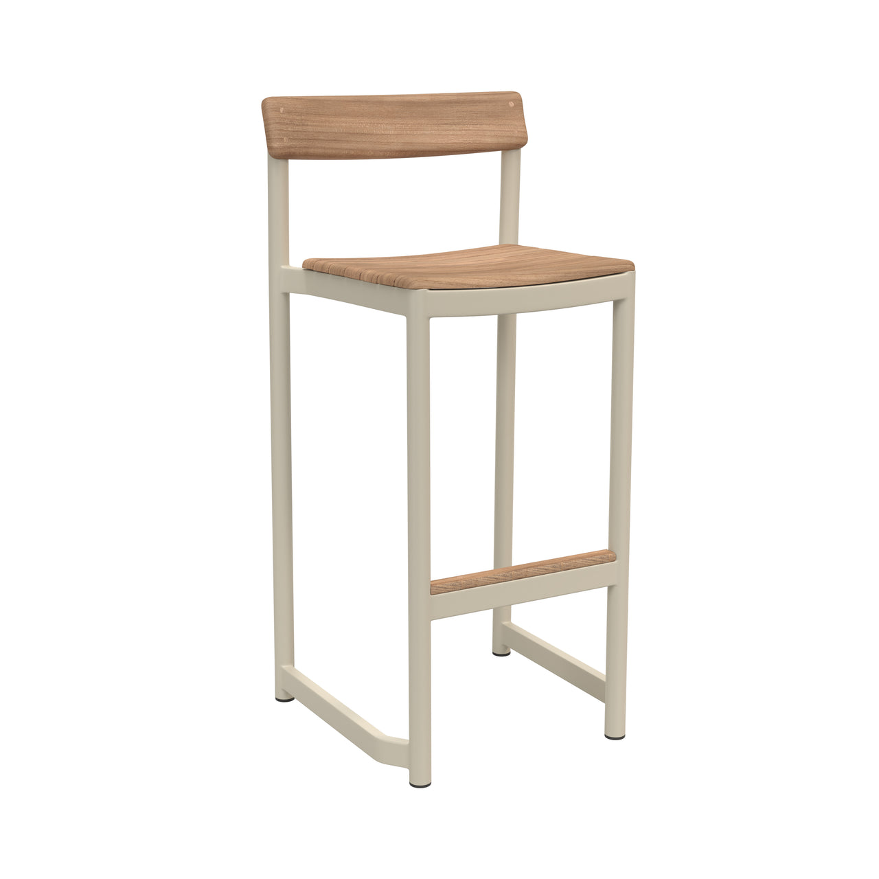 Pelagus Bar + Counter Stool: Bar + Light Ivory + Without Cushion