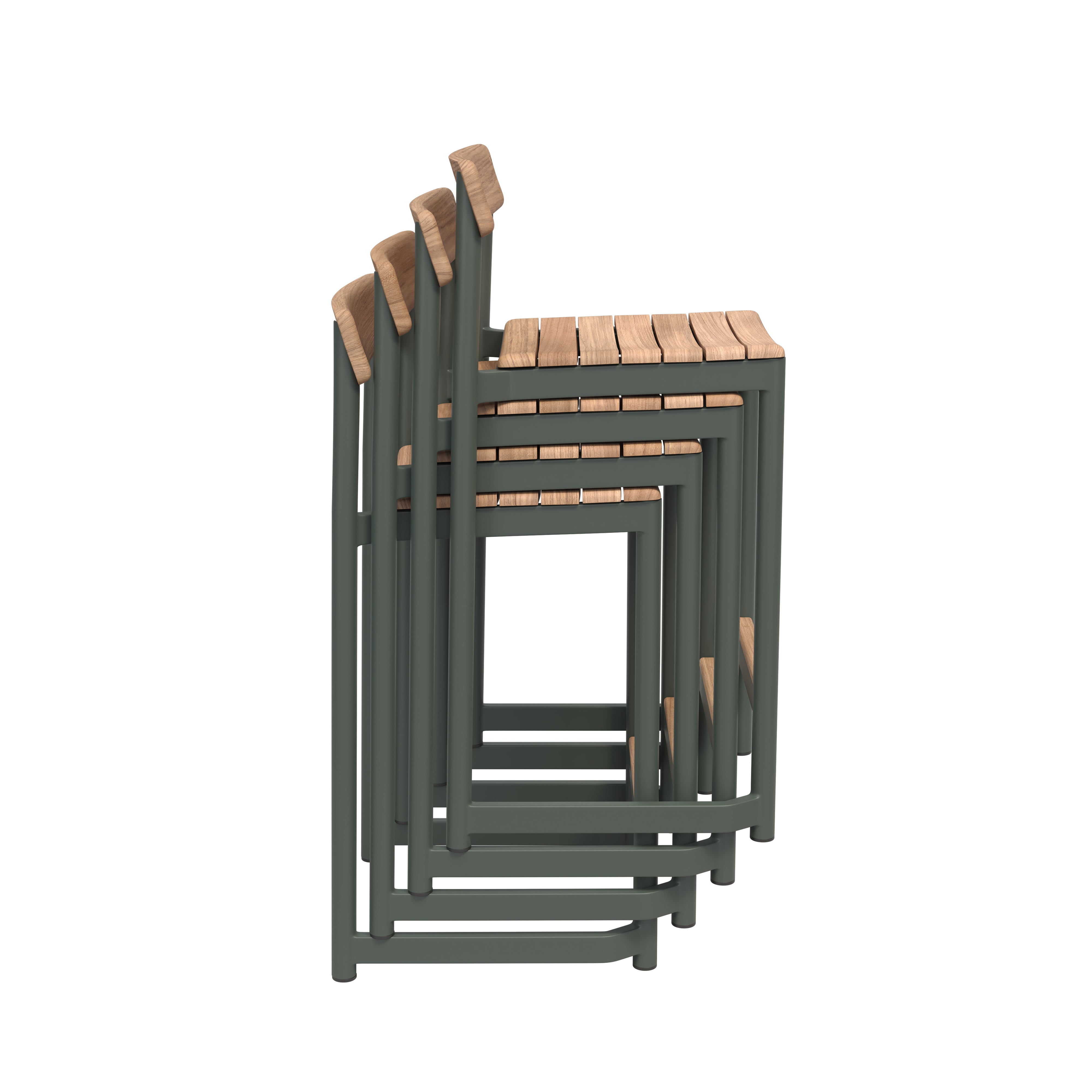 Pelagus Bar + Counter Stool: Counter + Hunter Green