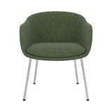 Fiber Conference Armchair: Tube Base Upholstered + Grey