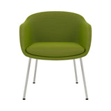 Fiber Conference Armchair: Tube Base Upholstered + Grey