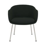 Fiber Conference Armchair: Tube Base Upholstered + Grey