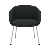 Fiber Conference Armchair: Tube Base Upholstered + Grey