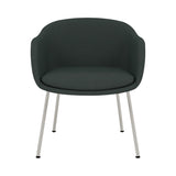 Fiber Conference Armchair: Tube Base Upholstered + Grey