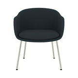 Fiber Conference Armchair: Tube Base Upholstered + Grey