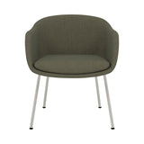 Fiber Conference Armchair: Tube Base Upholstered + Grey