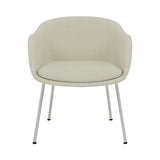 Fiber Conference Armchair: Tube Base Upholstered + Grey