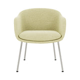 Fiber Conference Armchair: Tube Base Upholstered + Grey